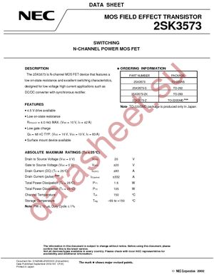 2SK3573-ZK-E2-AZ datasheet  